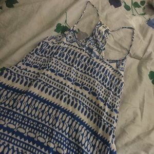 FLOWY White & Blue Aztec Tank Top Old Navy